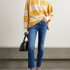 MOTHER The Dazzler Mid-Rise Ankle Straight-Leg Jeans, sz 23